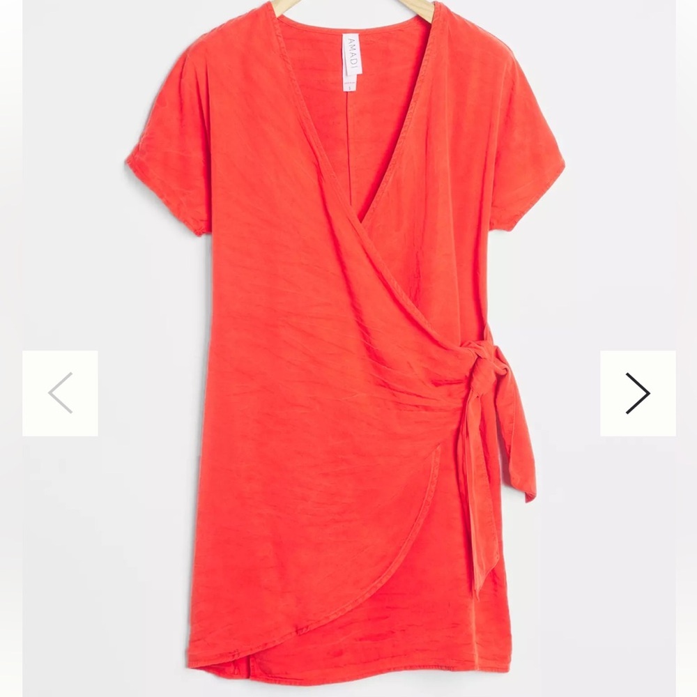 Anthropologie Amadi Red Mini Dress Size S Made In USA